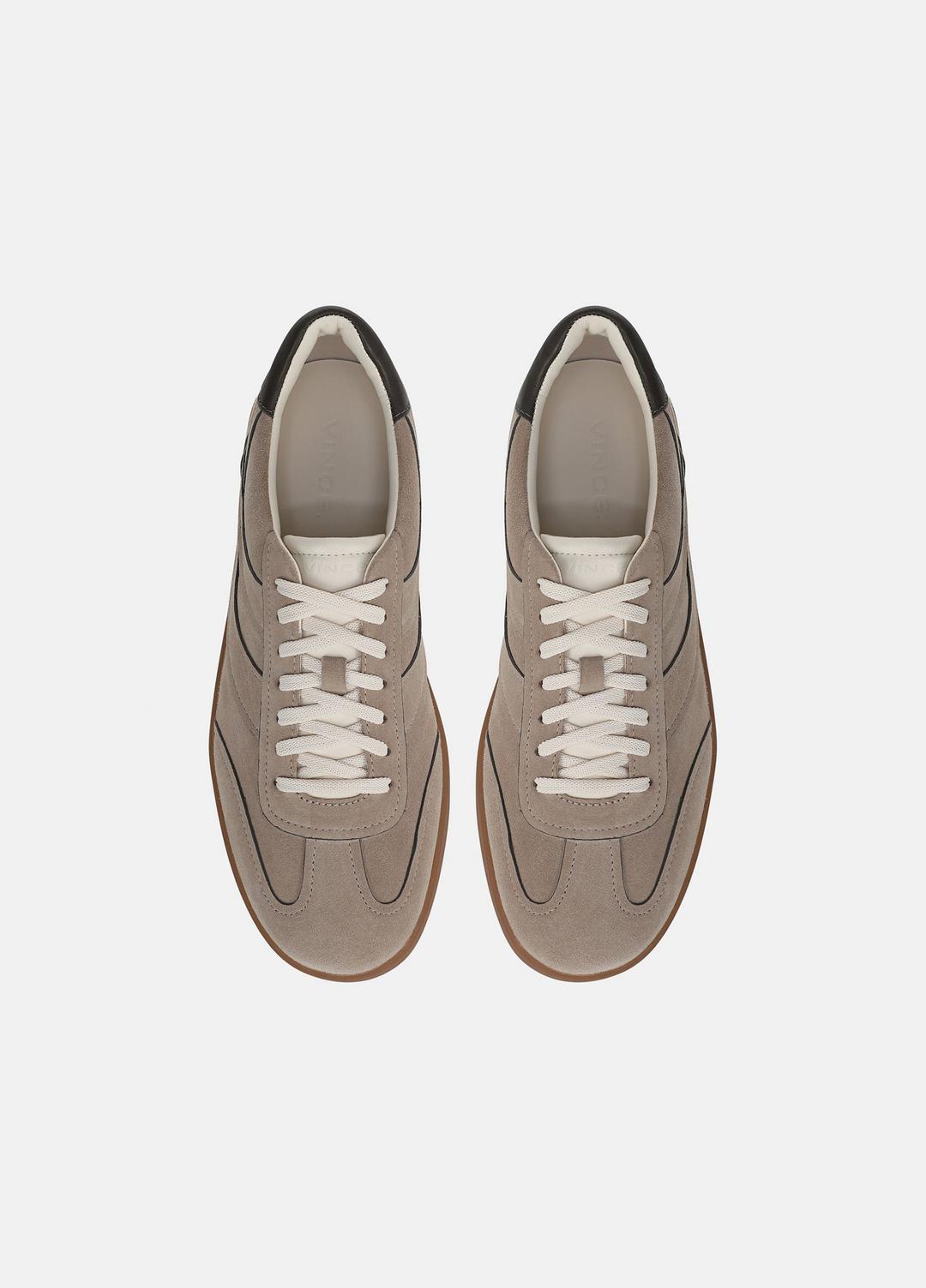 VINCE Oasis Contrast-Edge Suede & Leather Sneaker in Sneakers