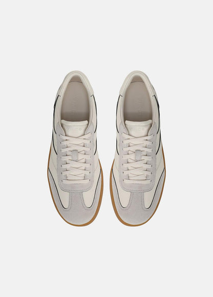 VINCE Oasis Contrast-Edge Leather & Suede Sneaker in Sneakers
