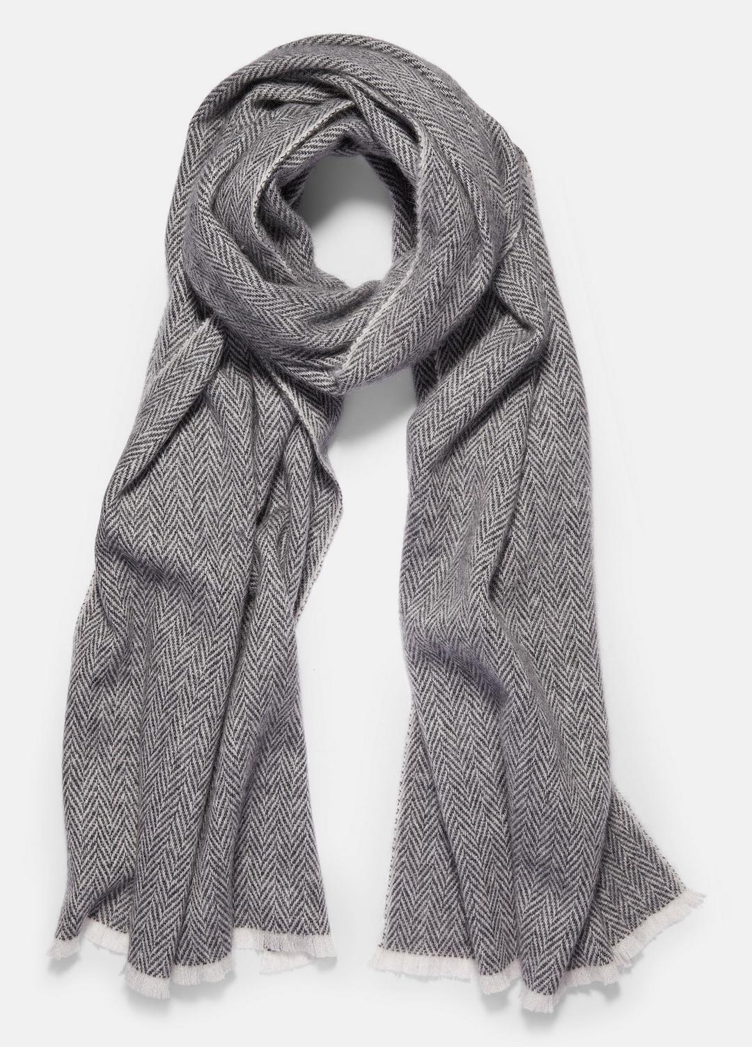 VINCE Herringbone Cashmere Scarf in Scarves & Hats