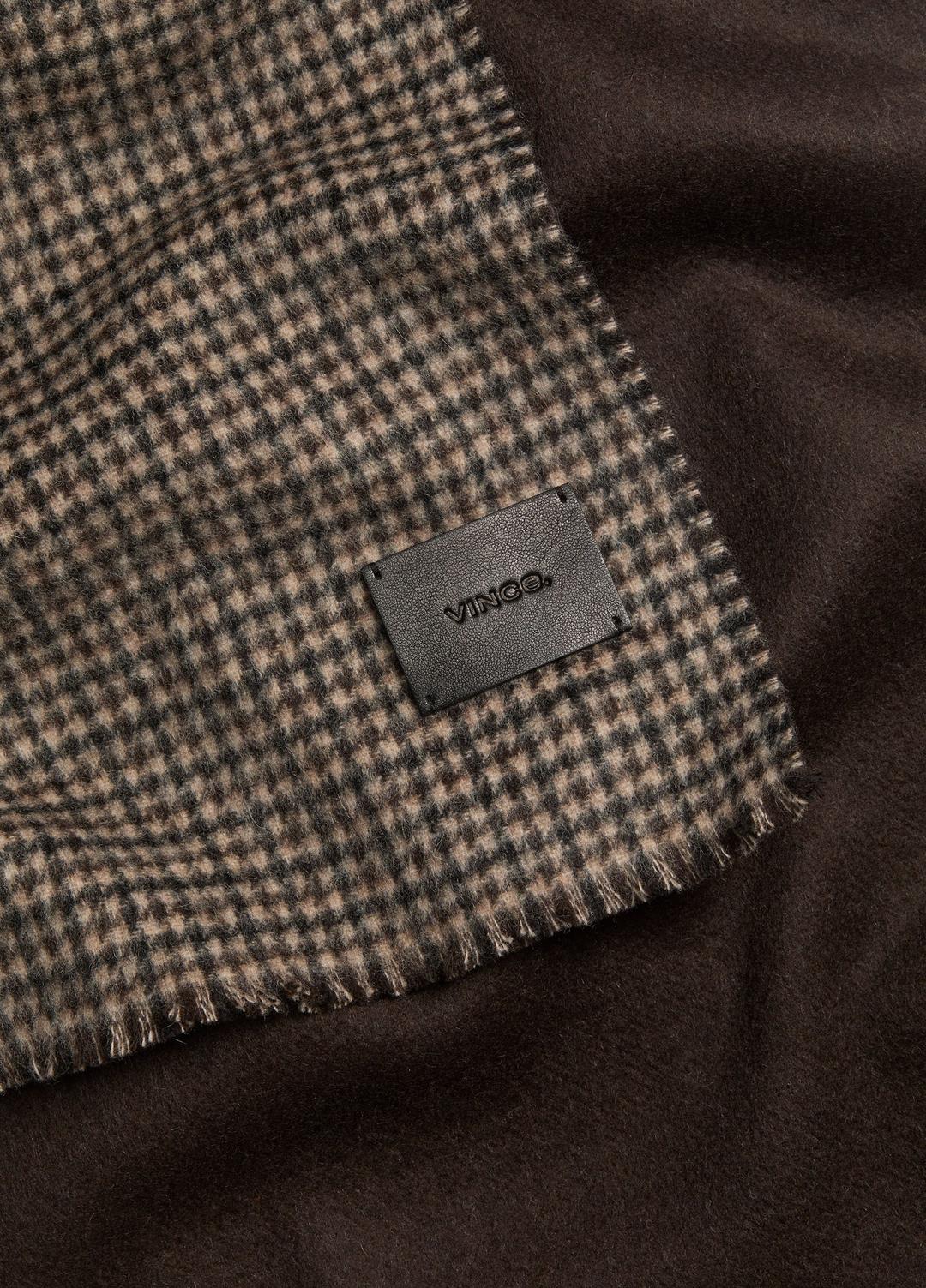 VINCE Double-Face Houndstooth Wool-Cashmere Scarf in Scarves & Hats