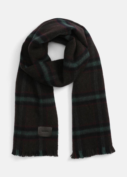 VINCE Brushed Holme Plaid Wool Scarf in Scarves & Hats