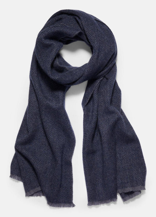 VINCE Herringbone Cashmere Scarf in Scarves & Hats