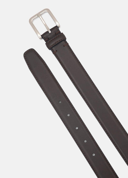 VINCE Men’s 30mm Stitched Leather Belt in Belts