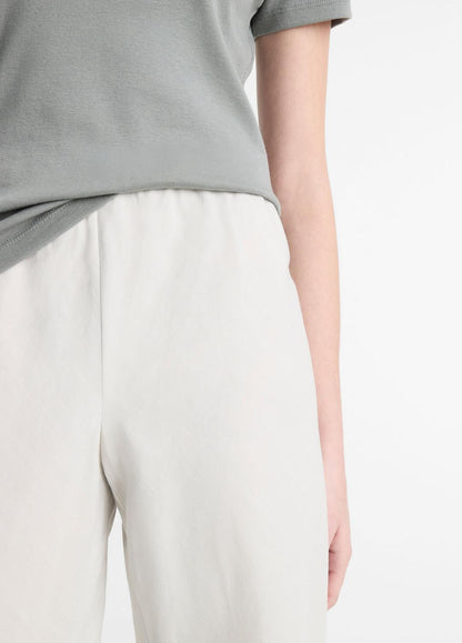 VINCE Cotton-Blend High-Waist Bias Pant in Pants & Shorts