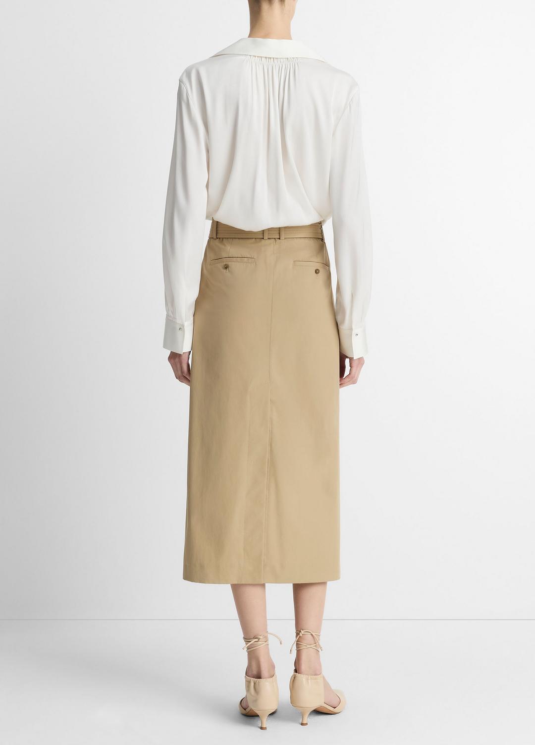 VINCE Cotton Trench Pencil Skirt in Dresses & Skirts
