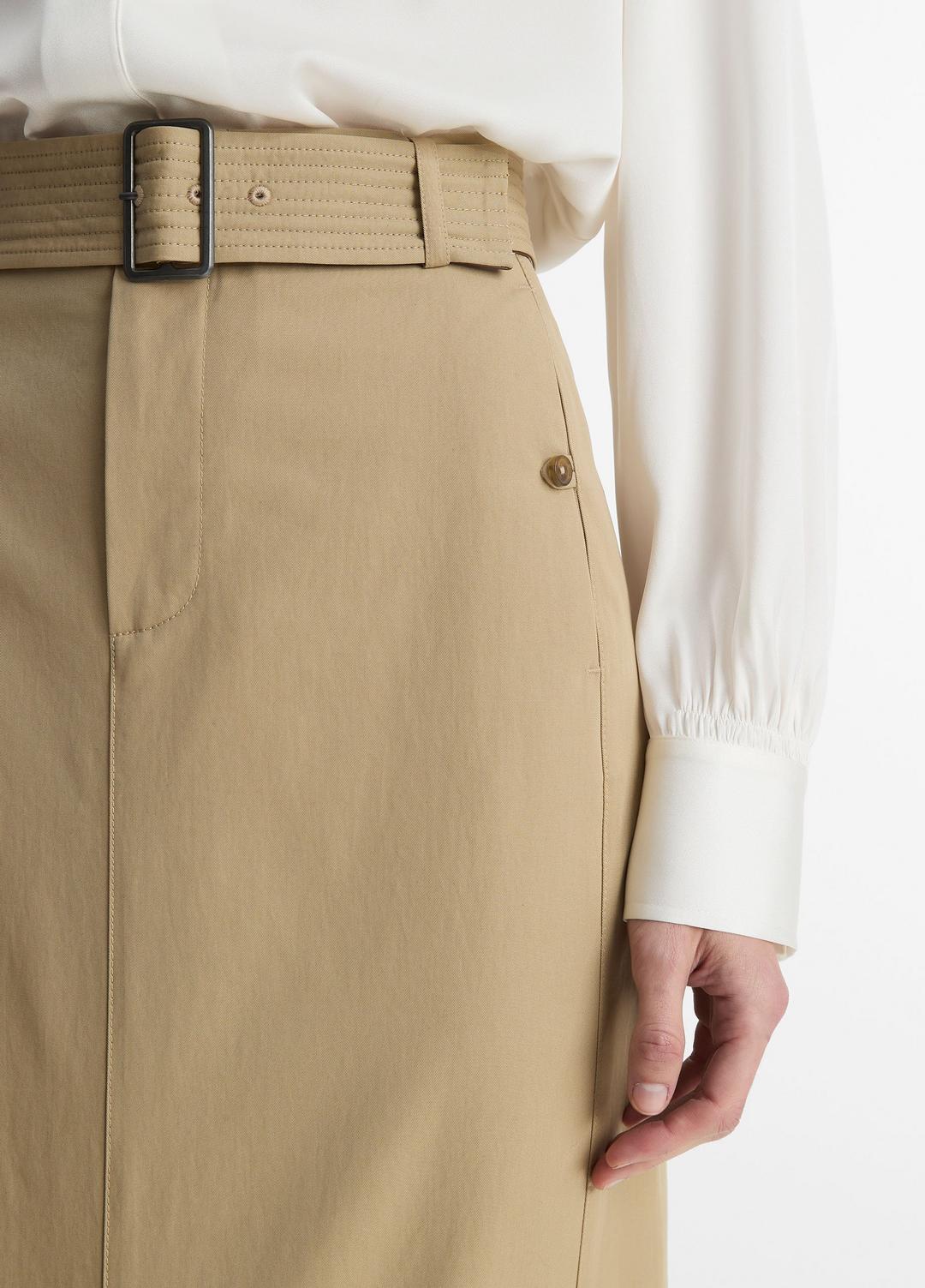 VINCE Cotton Trench Pencil Skirt in Dresses & Skirts
