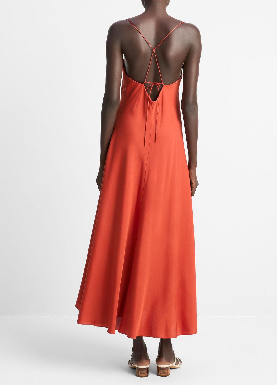 VINCE Silk-Blend A-Line Slip Dress in Dresses & Skirts
