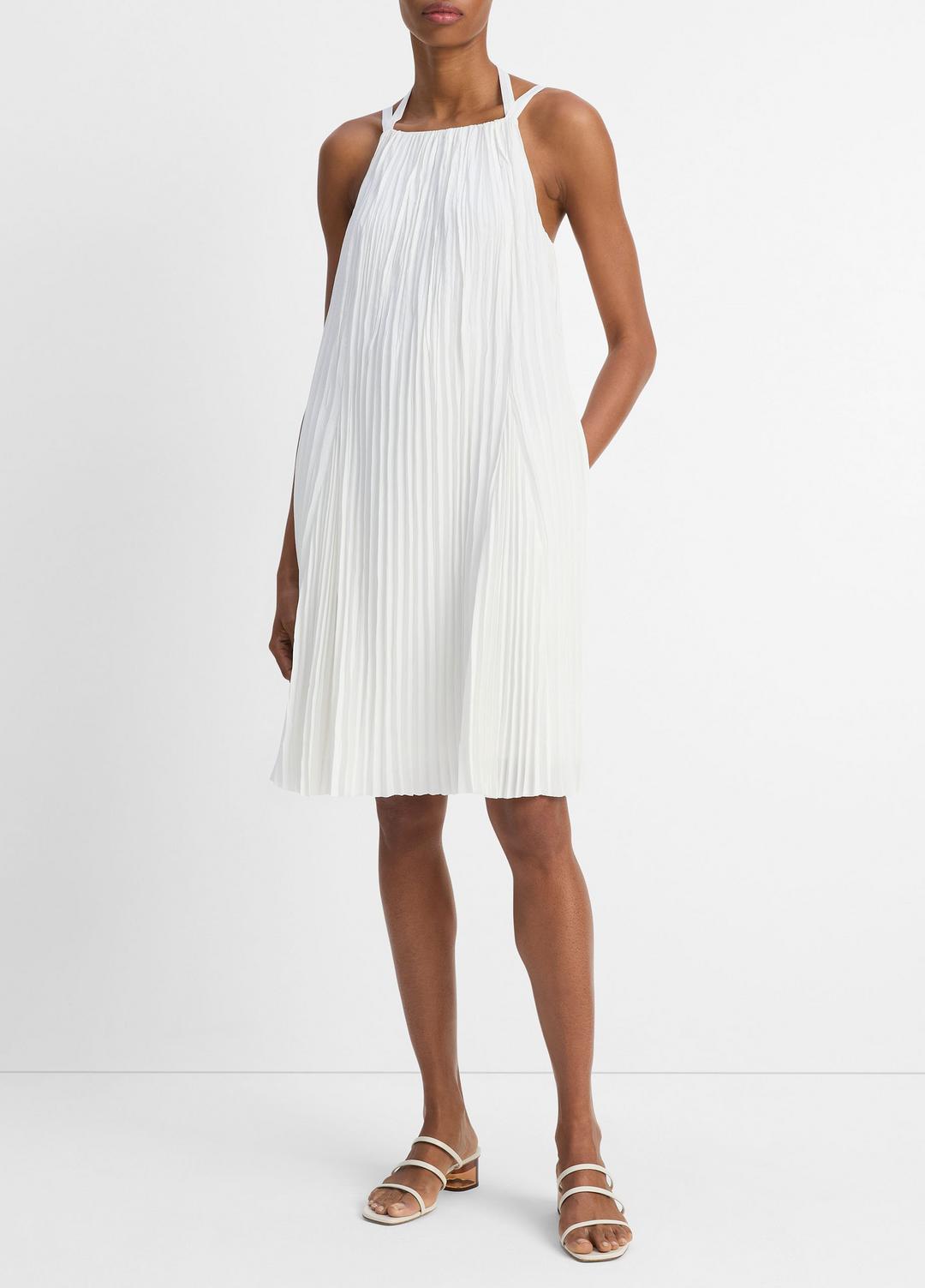 VINCE Pintuck Pleated A-Line Dress in Dresses & Skirts