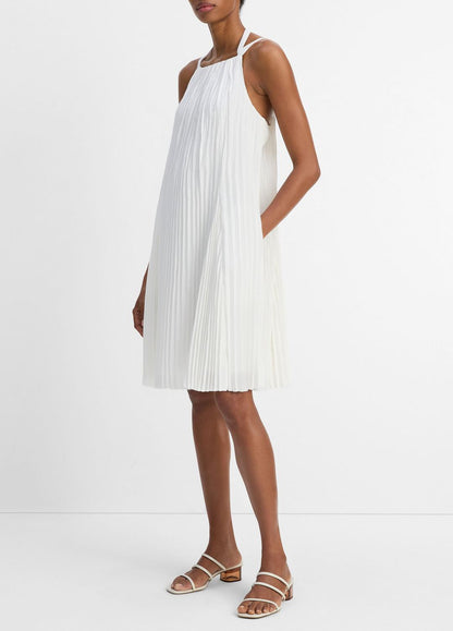VINCE Pintuck Pleated A-Line Dress in Dresses & Skirts