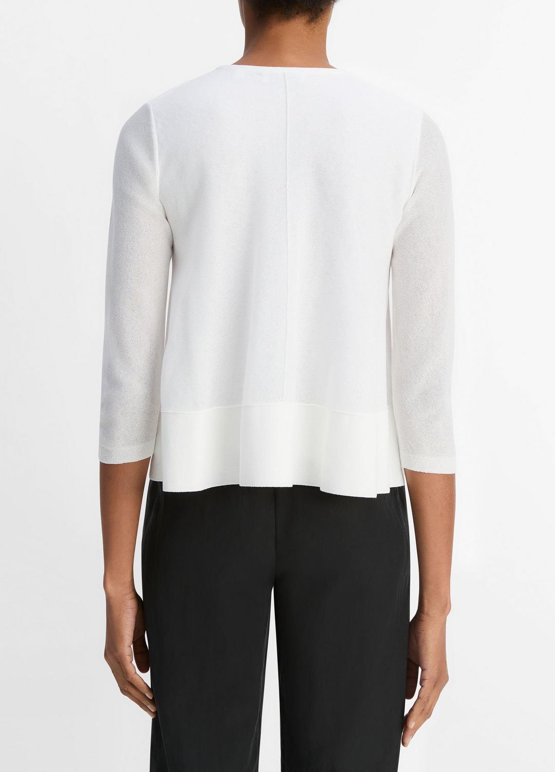 VINCE Italian Cotton-Blend A-Line Sweater in Sweaters