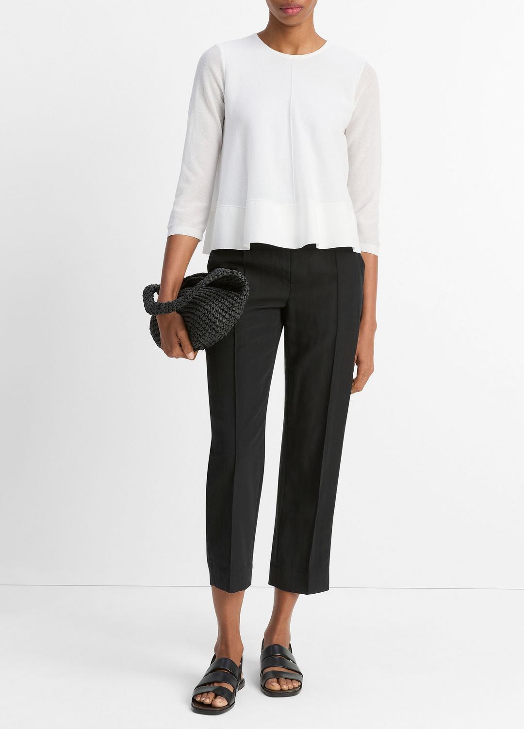 VINCE Italian Cotton-Blend A-Line Sweater in Sweaters