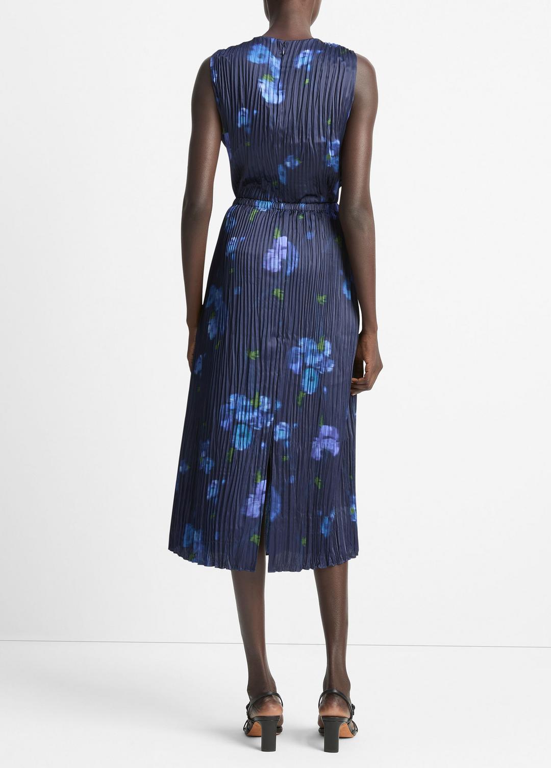 VINCE Poppy Blur Crushed Satin Column Skirt in Dresses & Skirts