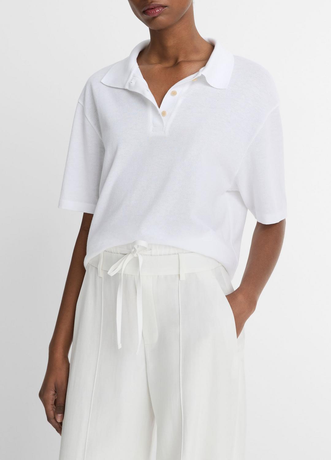 VINCE Easy Cotton Polo Shirt in Shirts & Tees
