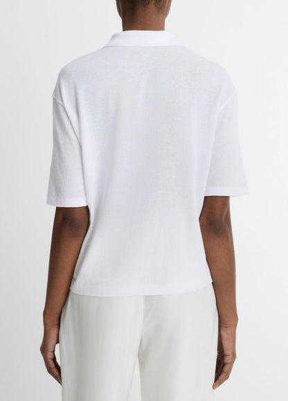 VINCE Easy Cotton Polo Shirt in Shirts & Tees