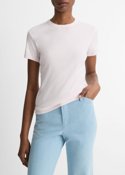 VINCE Pima Cotton-Blend '90s Shrunken T-Shirt in Shirts & Tees