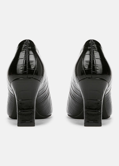 VINCE Diane Croc-Embossed Leather Pump in Shoes