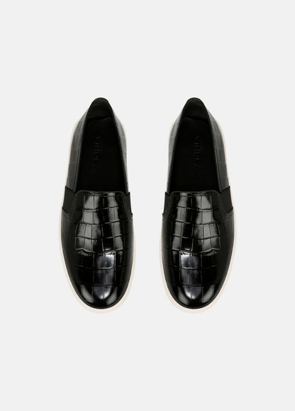 VINCE Blair Croc-Embossed Leather Sneaker in Shoes