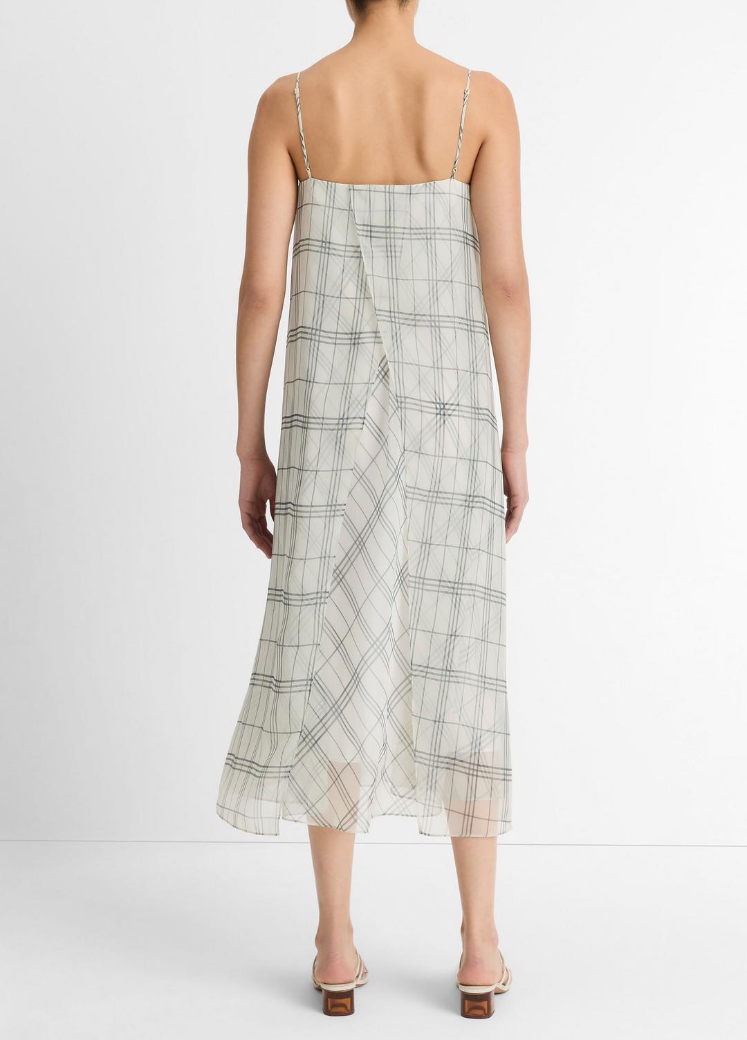 VINCE Fenced Plaid Layered Dress in Dresses & Skirts