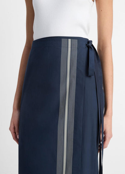 VINCE Handkerchief-Stripe Straight Wrap Skirt in Dresses & Skirts