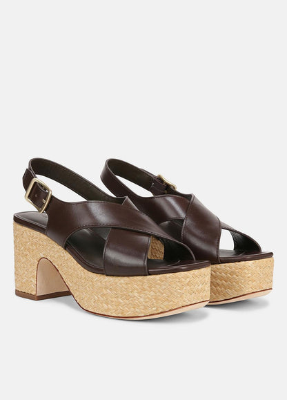 VINCE Clementina Leather Platform Sandal in Shoes