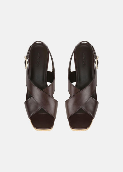VINCE Clementina Leather Platform Sandal in Shoes