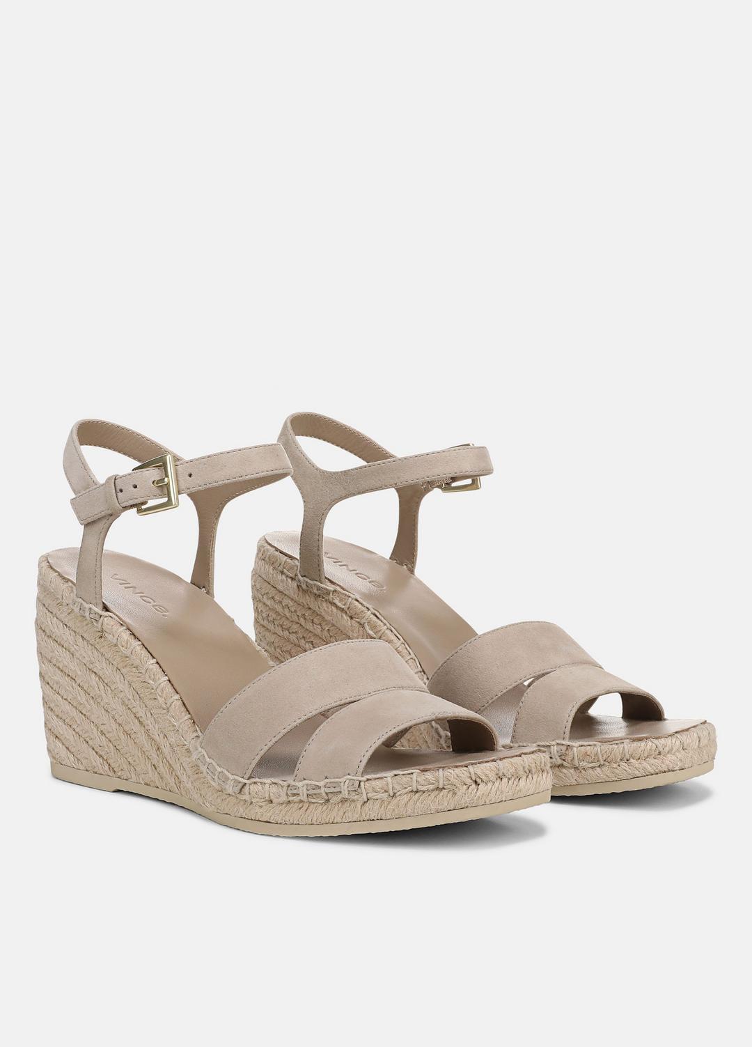 VINCE Gwen Suede Espadrille Wedge Sandals in Shoes