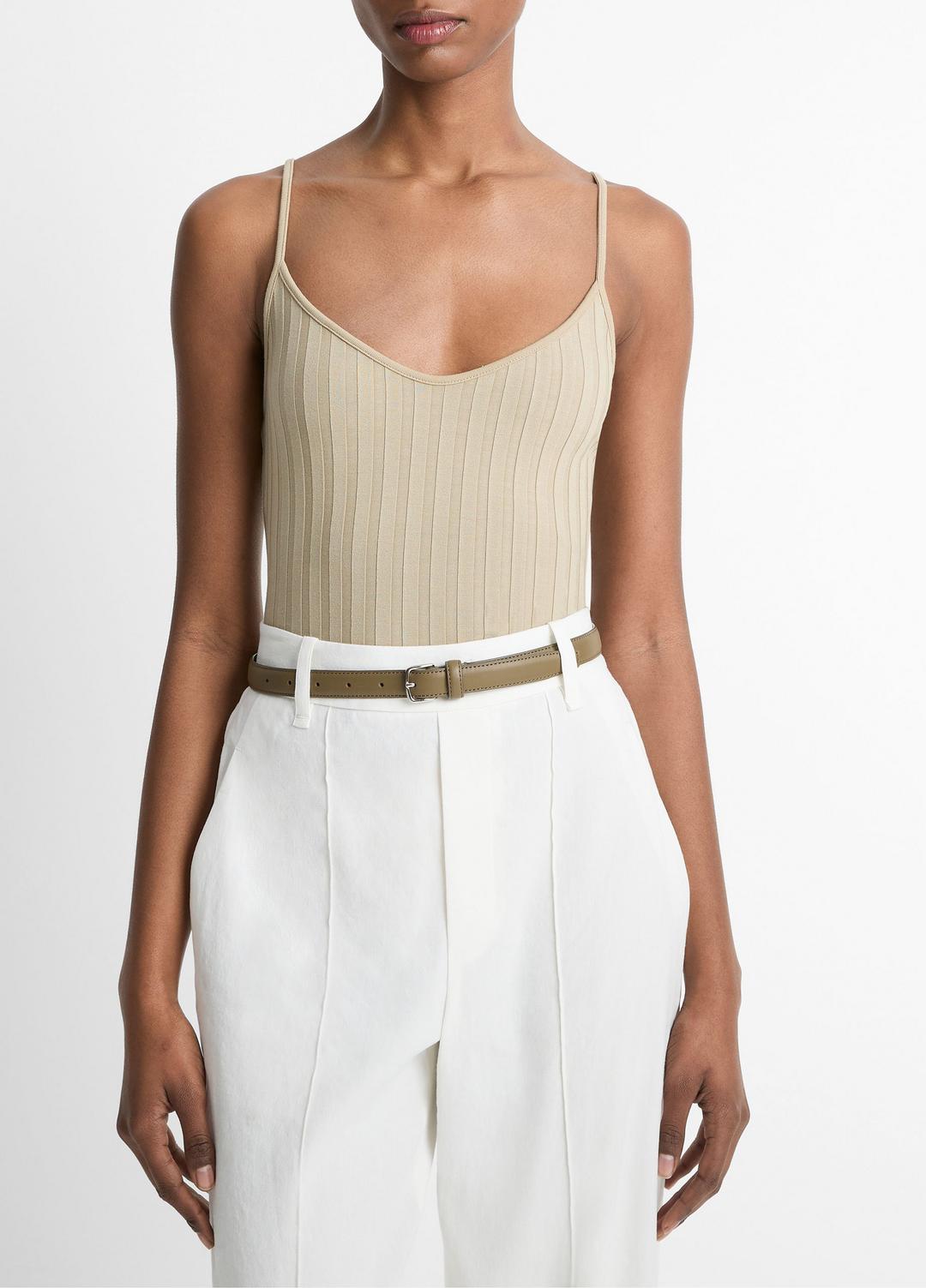 VINCE Ribbed V-Neck Camisole in Shirts & Tees