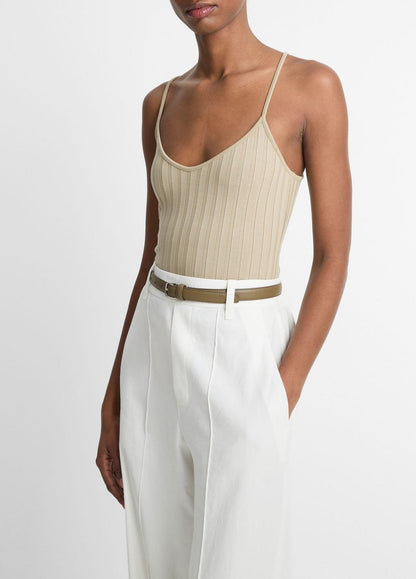 VINCE Ribbed V-Neck Camisole in Shirts & Tees