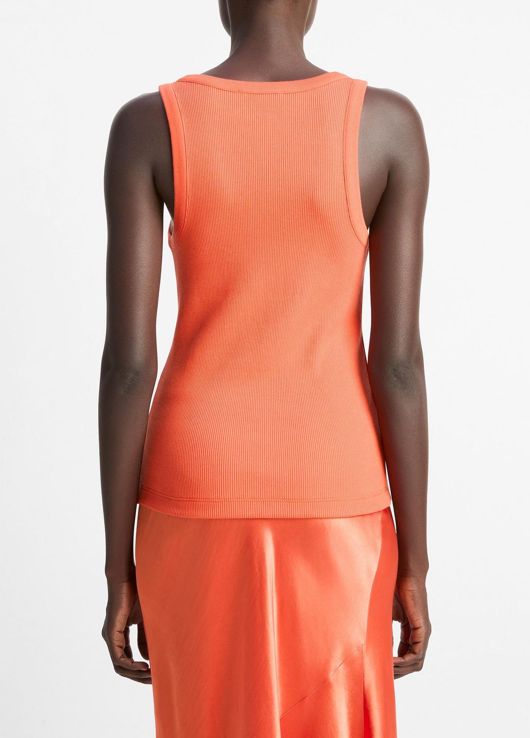 VINCE Ribbed Scoop-Neck Tank in Shirts & Tees