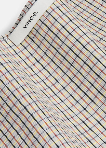 VINCE Gardener's Check Cotton Headkerchief in Accessories