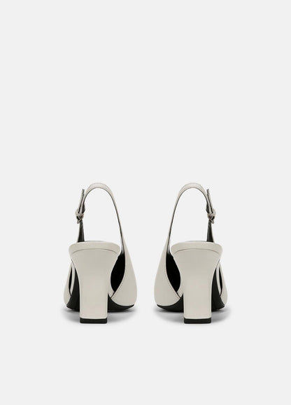VINCE Devi Leather Slingback Pump in Shoes
