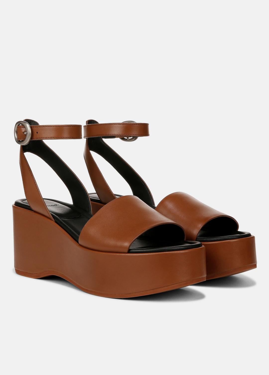 VINCE Phillipa Leather Platform Sandal in Shoes