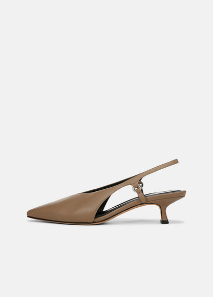 VINCE Sabrina Leather Slingback Kitten Heel in Shoes