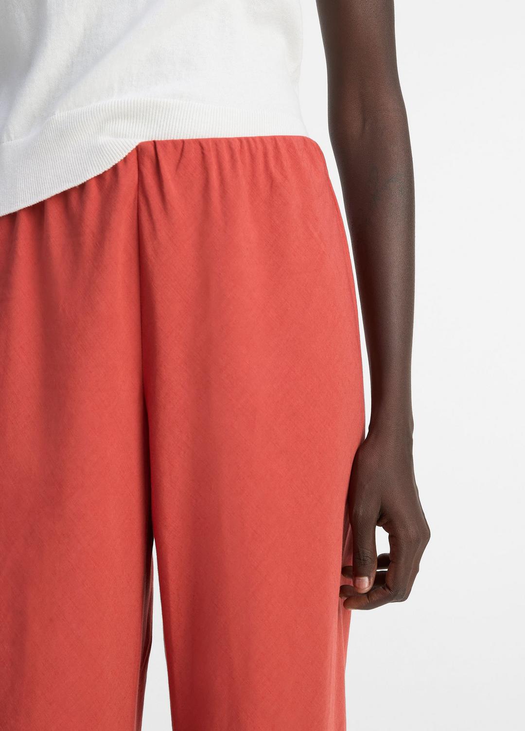 VINCE Cotton-Blend High-Waist Bias Pant in Pants & Shorts